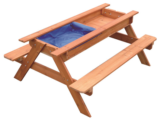 Sand & Water Wooden Picnic Table - image1