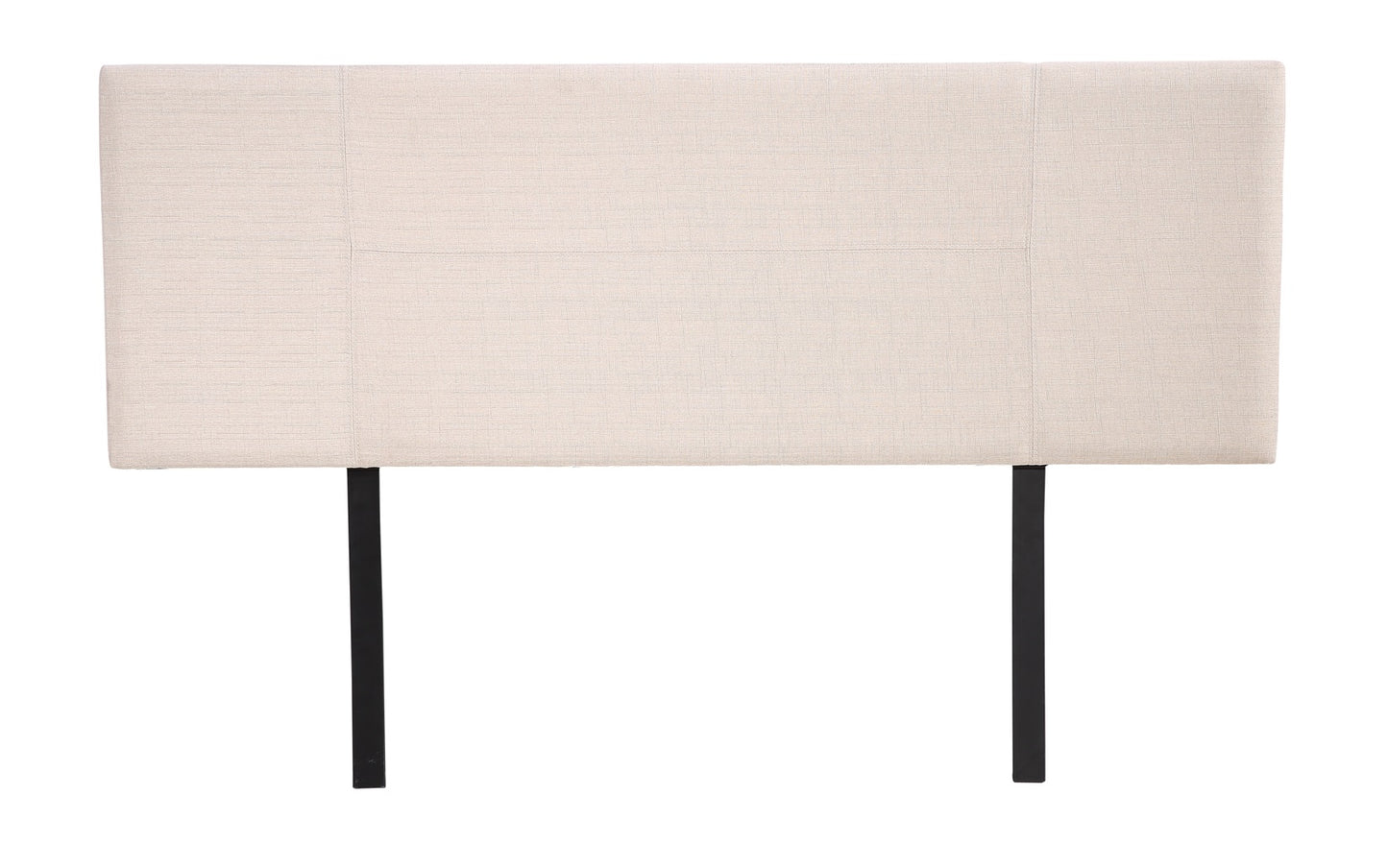 Linen Fabric Double Bed Headboard Bedhead - Beige - image2