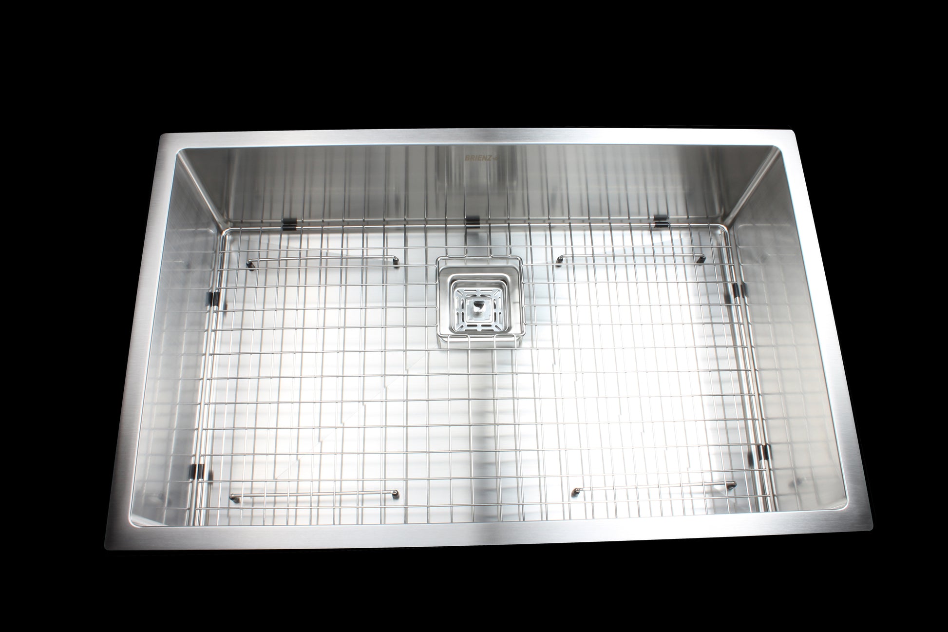 810x505mm Handmade 1.5mm Stainless Steel Undermount / Topmount Kitchen Sink with Square Waste - image6