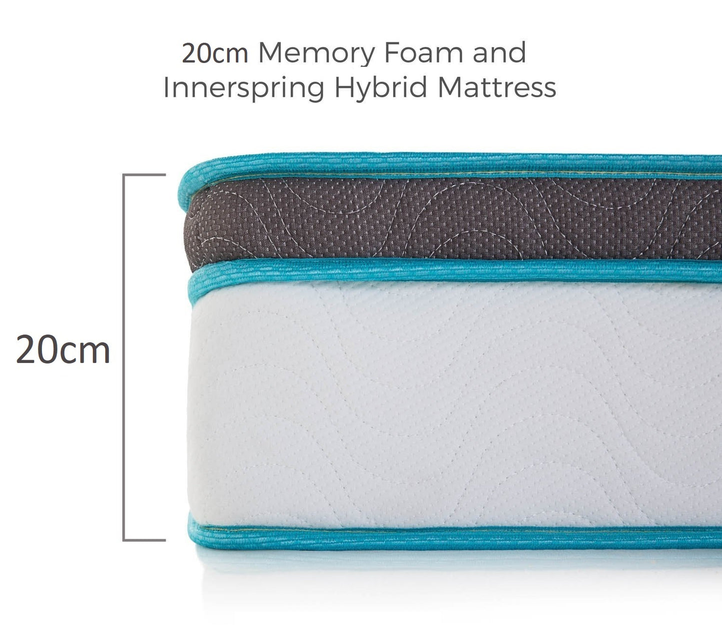 Single 20cm Memory Foam and Innerspring Hybrid Mattress - image4