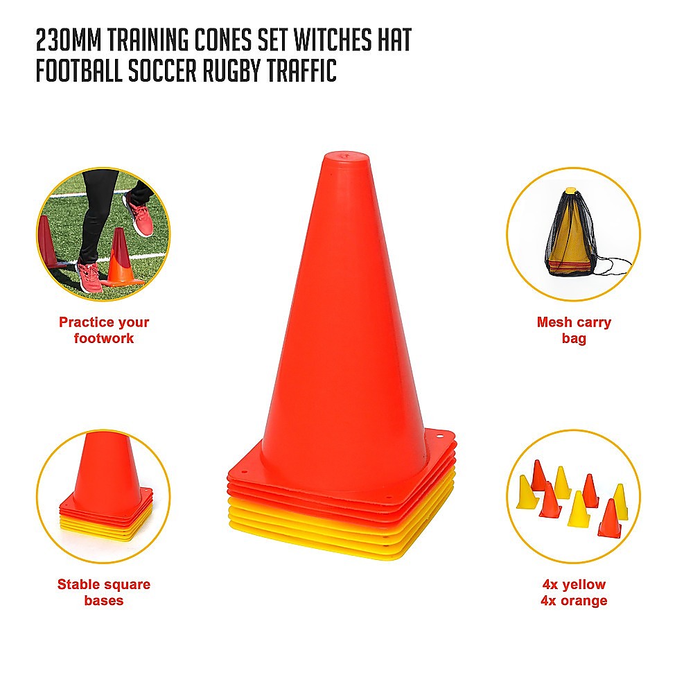 230mm Training Cones Set Witches Hat Football Soccer Rugby Traffic - image3