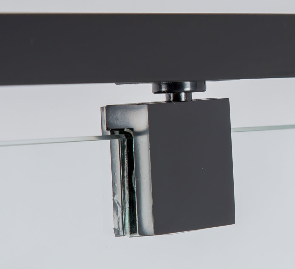 Adjustable Semi Frameless Shower Screen (82~90) x 195cm Australian Safety Glass - image5