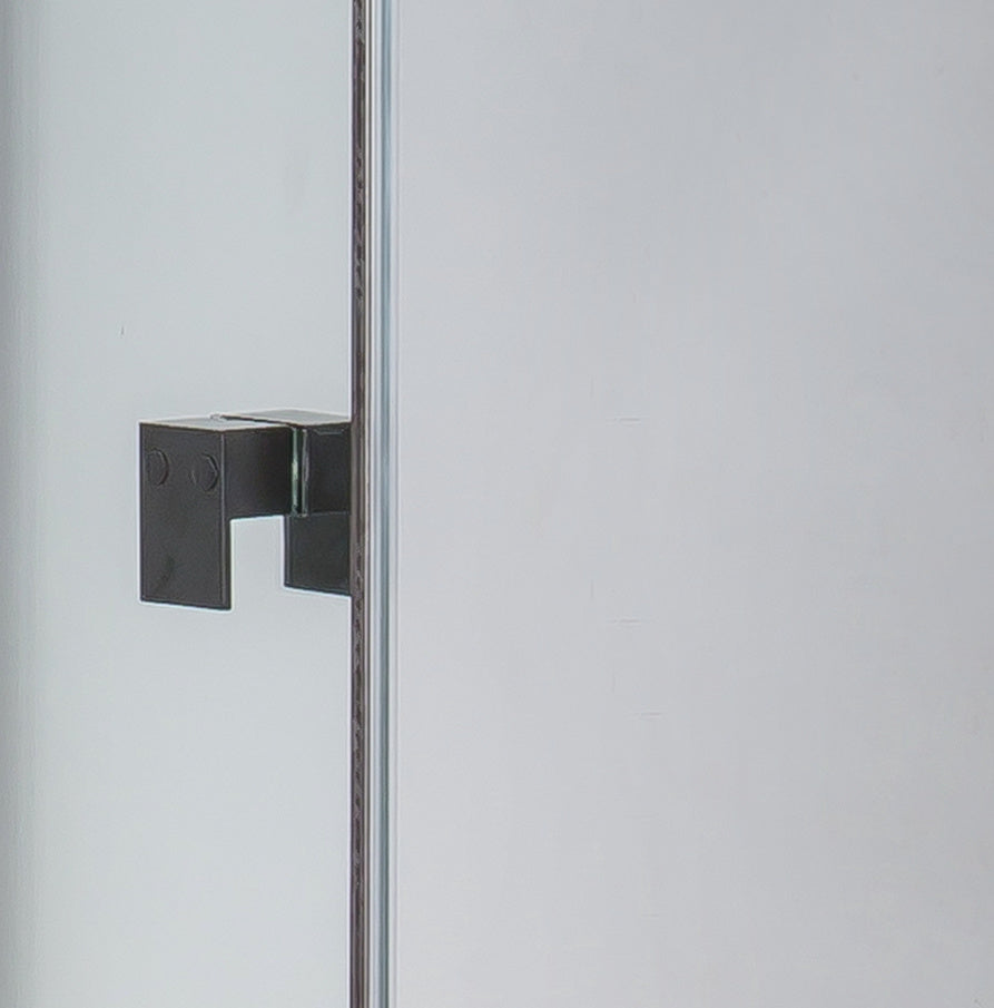 Adjustable Semi Frameless Shower Screen (82~90) x 195cm Australian Safety Glass - image7