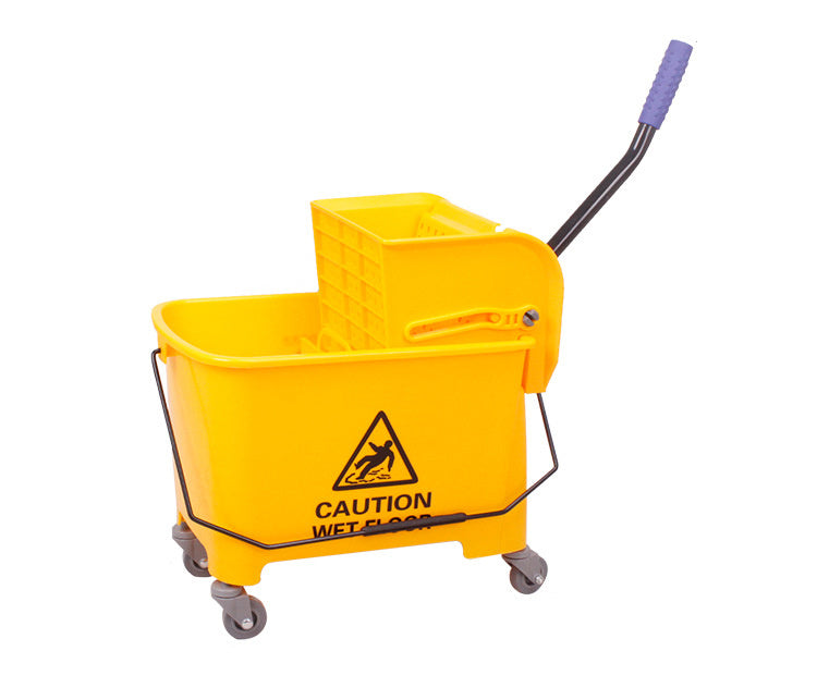 20L Deluxe Mop Wringer Bucket Side Press Janitor Commercial Cleaning - image2