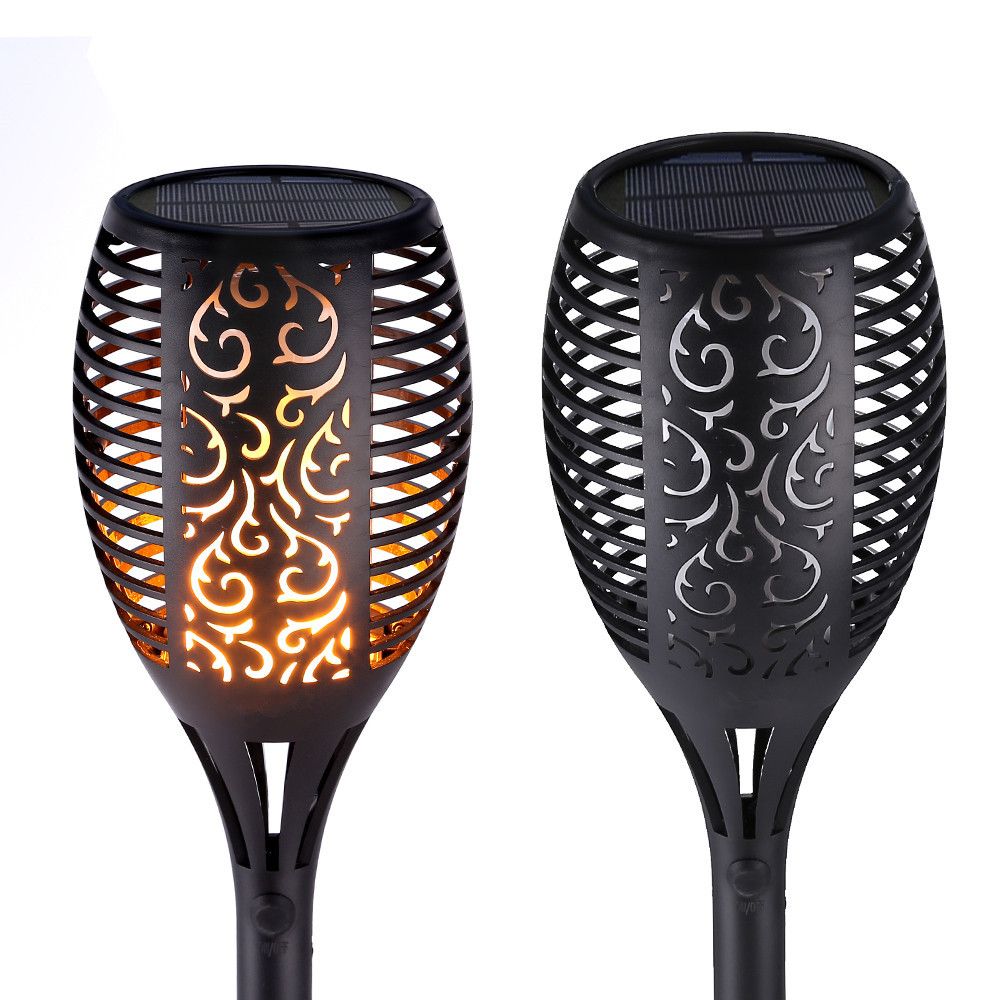 10 Pack Solar Torch Lights 96 LED Flickering Lighting Dancing Flame Garden Lamp - image7