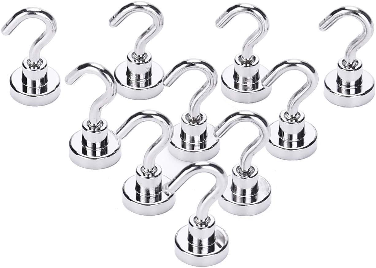 10x Strong Rare Earth N38 Neodymium Magnetic Hanger Holder 10kg Magnet Hooks - image1