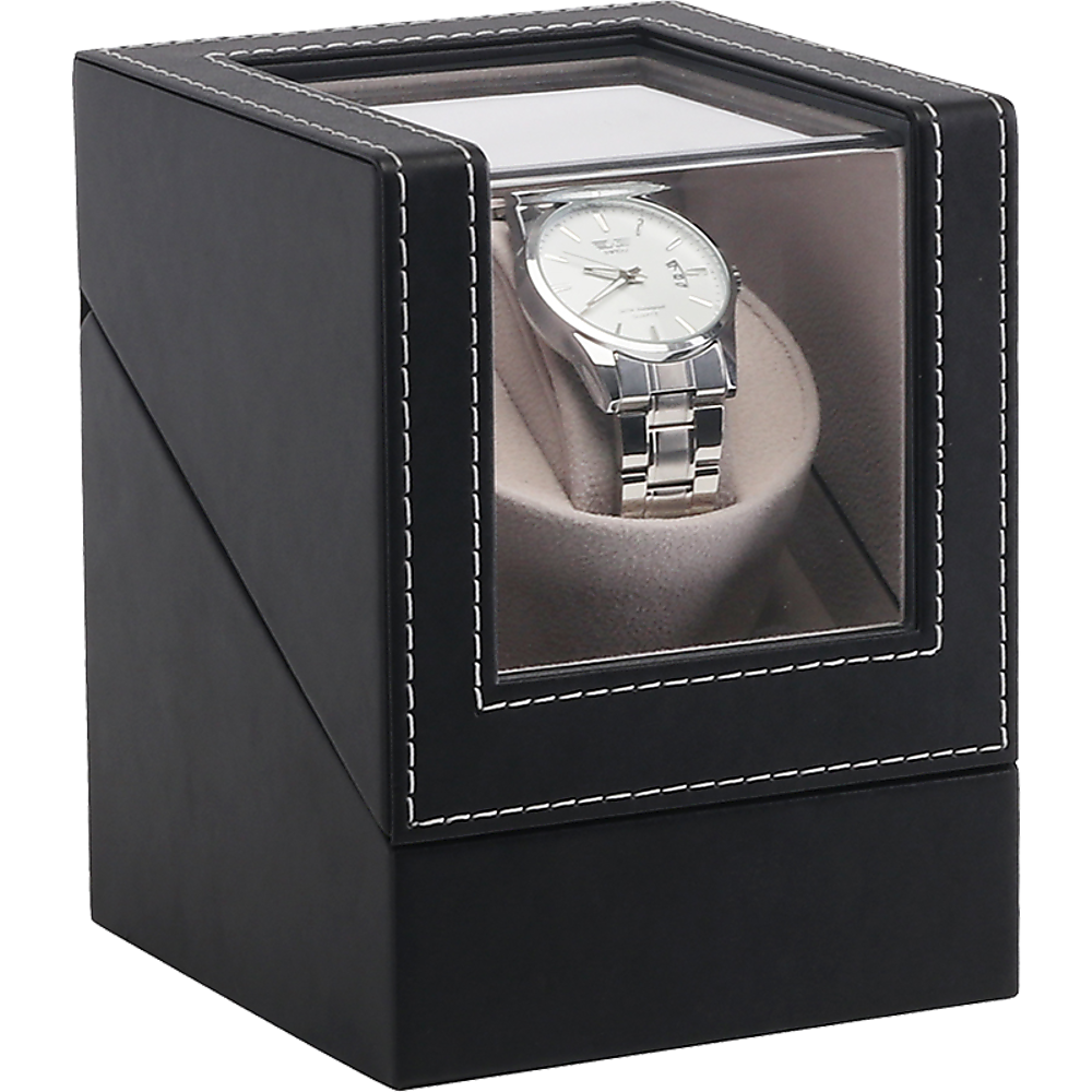 Automatic Watch Winder Display Box Case Motor Rotation Storage PU Leather - image7