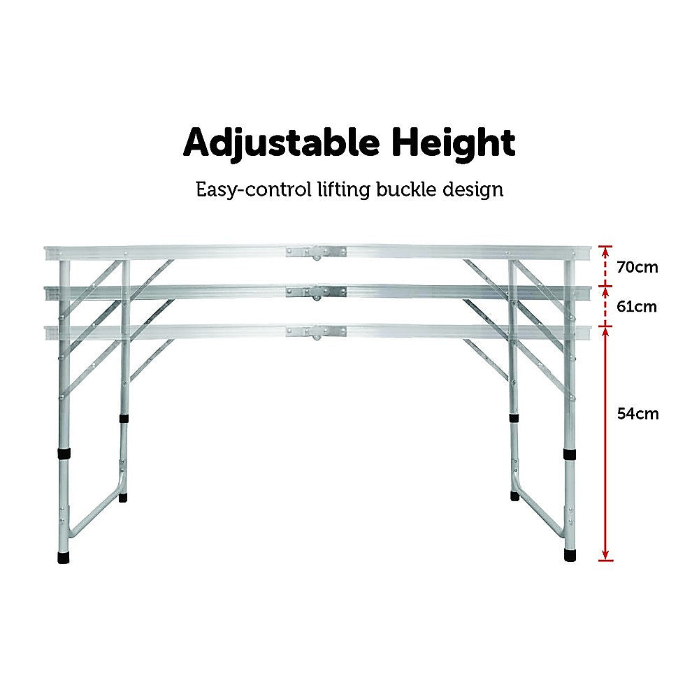 Aluminium Folding Table 120cm Portable Indoor Outdoor Picnic Party Camping Tables - image8