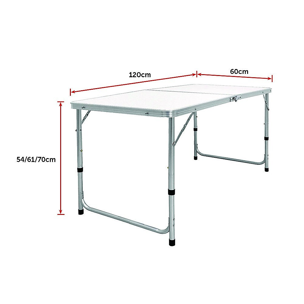 Aluminium Folding Table 120cm Portable Indoor Outdoor Picnic Party Camping Tables - image9