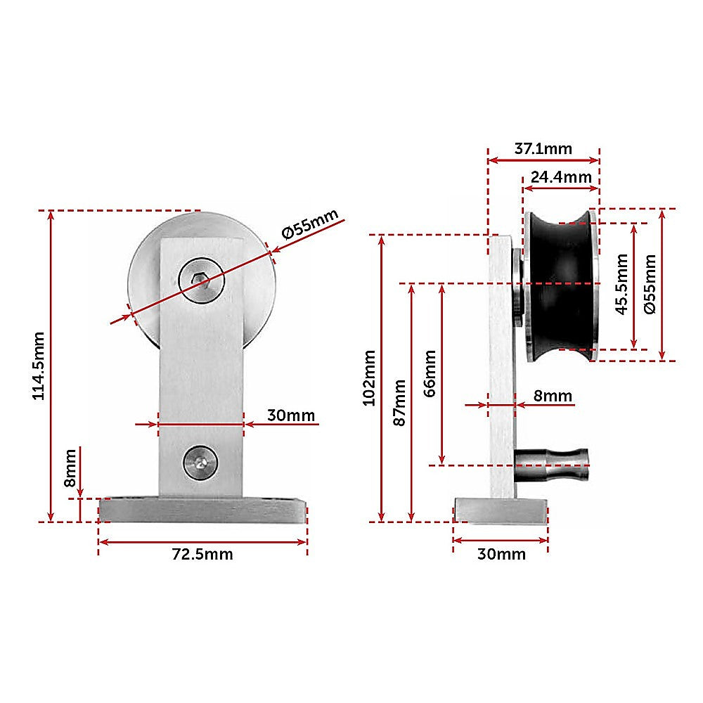 Sliding Barn Door Hardware Stainless Steel - image10