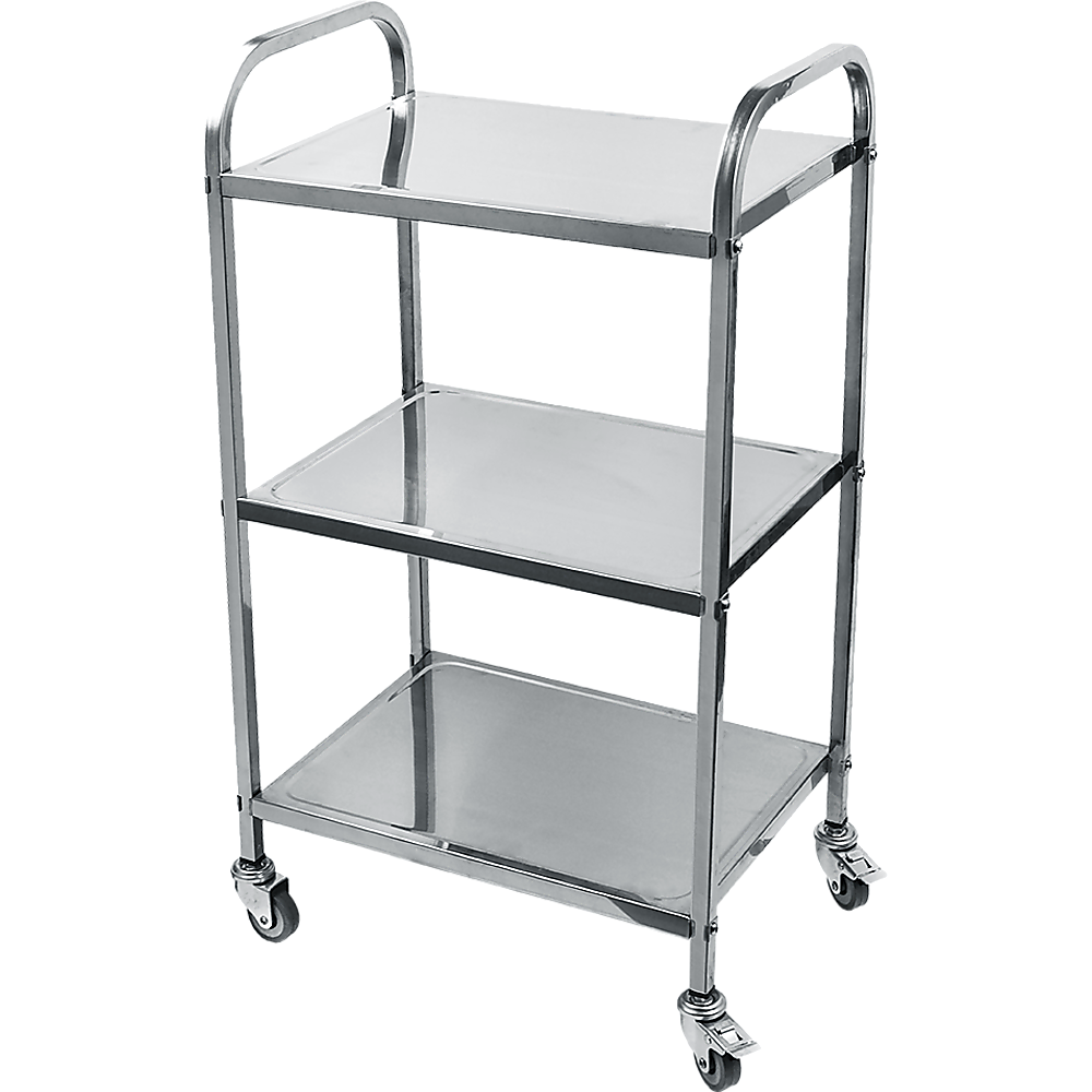 3 Tiers Food Trolley Cart Stainless Steel Utility Kitchen Dining Service - image5