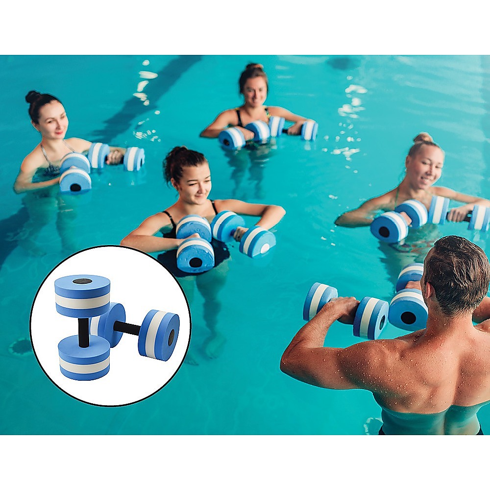 2x Water Aerobics Dumbbell EVA Aquatic Barbell Aqua Fitness - image2
