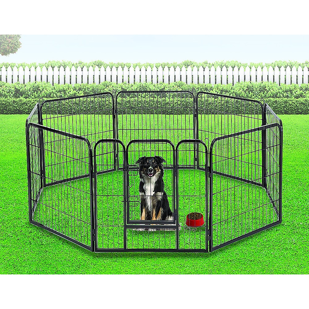 8 Panel Heavy Duty Pet Dog Playpen Puppy Exercise Fence Enclosure Cage - image2