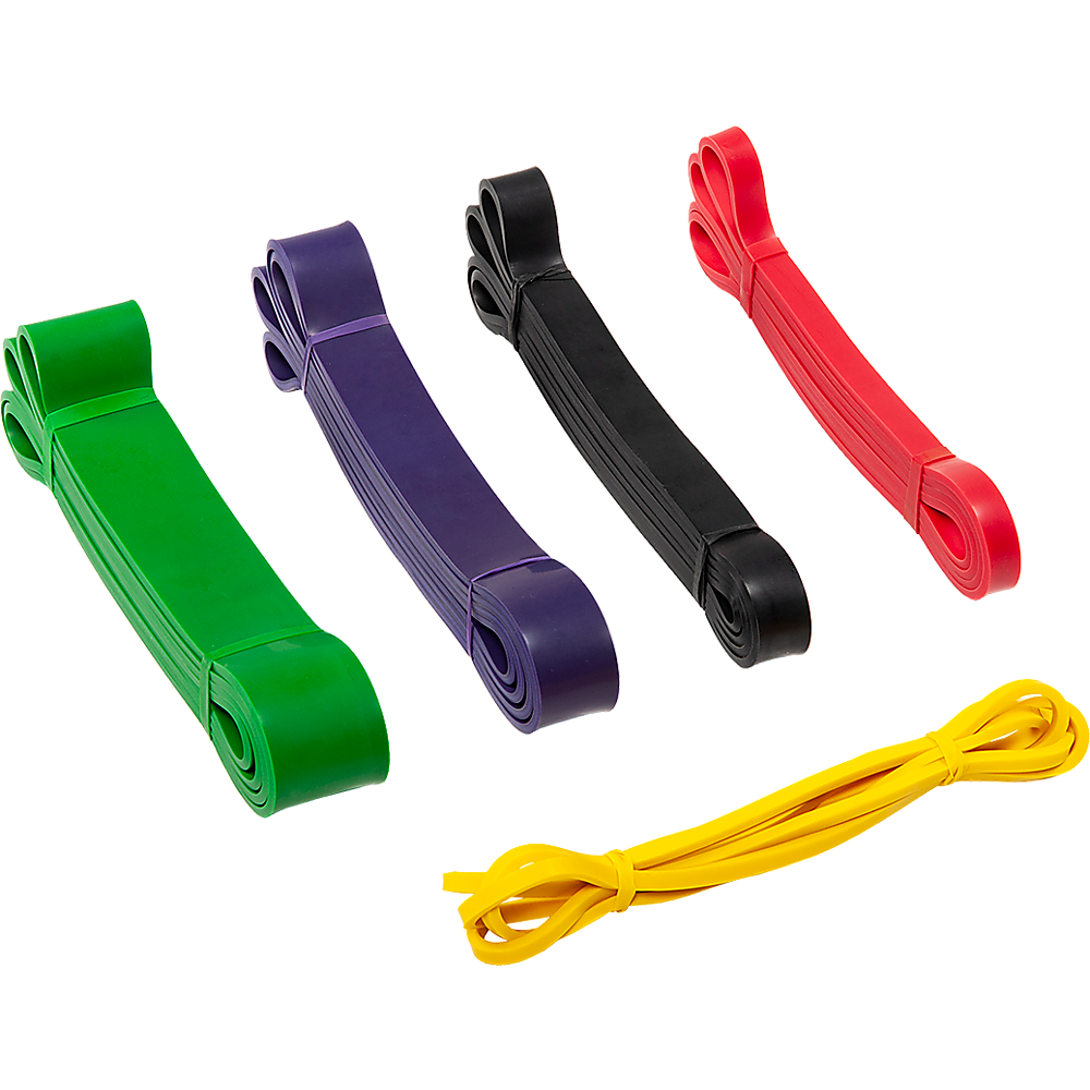 Resistance Band Loop Set of 5 Heavy Duty Gym Yoga Workout - image7