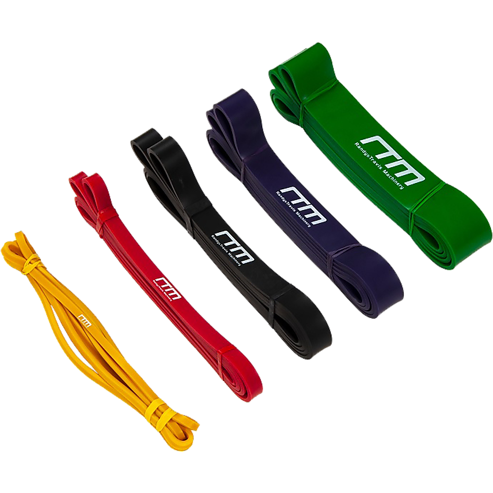 Resistance Band Loop Set of 5 Heavy Duty Gym Yoga Workout - image1