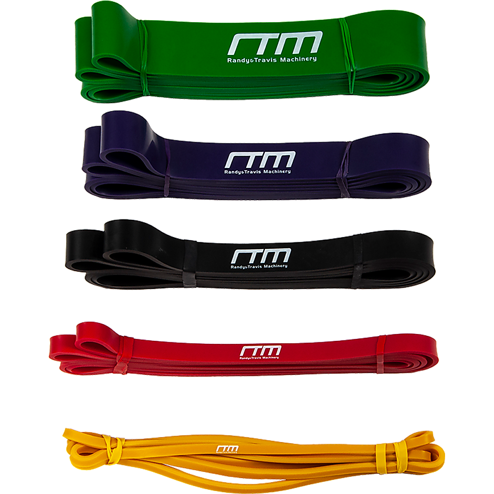 Resistance Band Loop Set of 5 Heavy Duty Gym Yoga Workout - image5