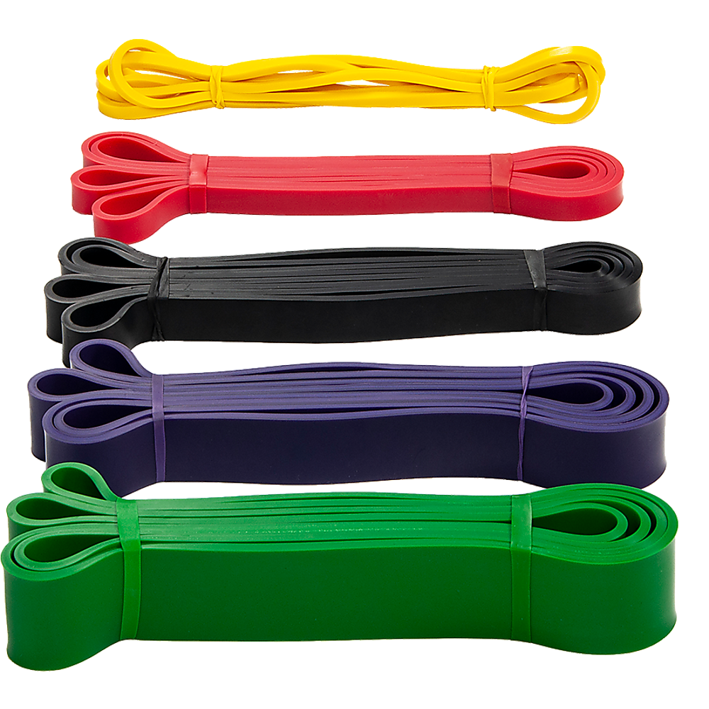 Resistance Band Loop Set of 5 Heavy Duty Gym Yoga Workout - image8