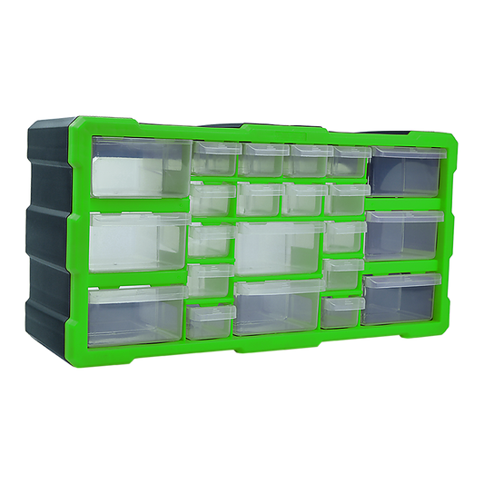 22 Multi Drawer Parts Storage Cabinet Unit Organiser Home Garage Tool Box - image1