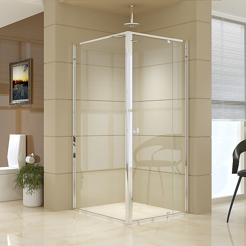 Semi Frameless Shower Screen (82~90)x 195cm & (98~101)x 195cm Side AS/NZS Glass - image2