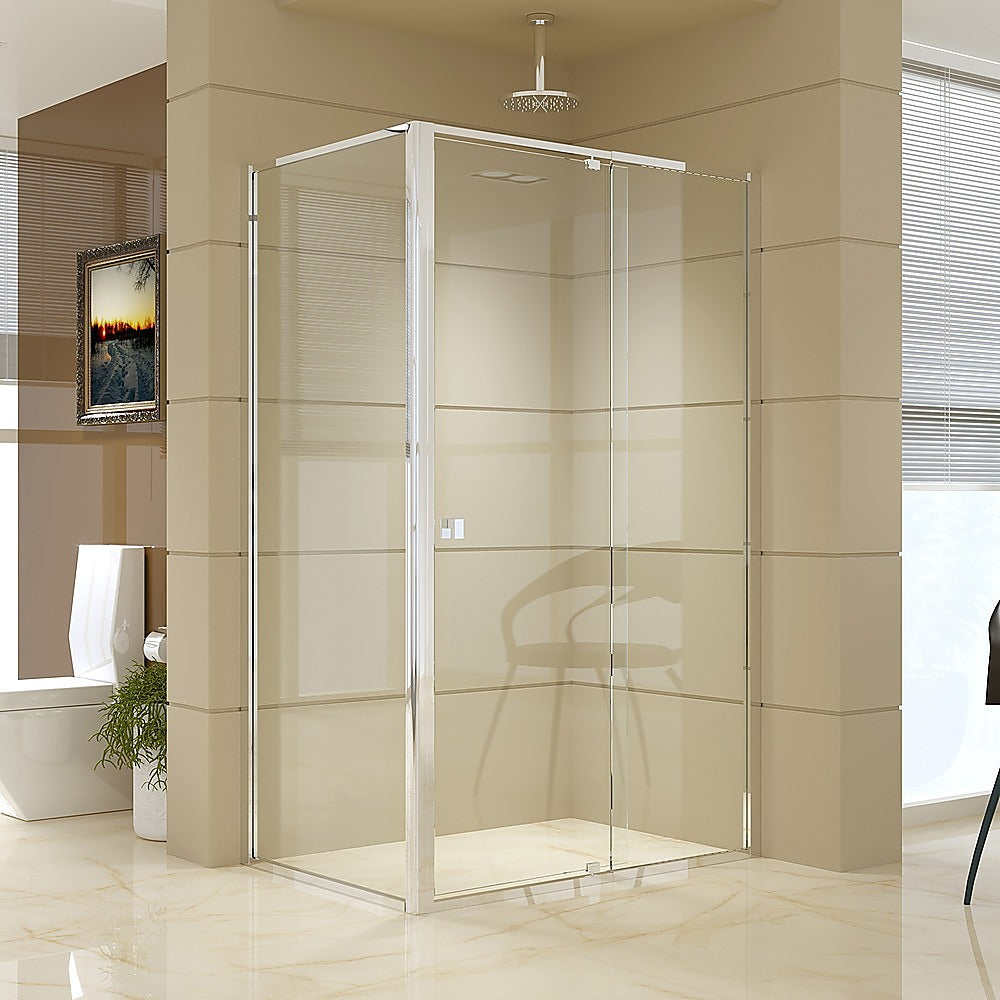 Semi Frameless Shower Screen (114~122)x 195cm & (98~101)x195cm Side AS/NZS Glass - image2