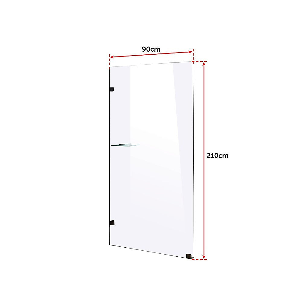 900 x 2100mm Frameless 10mm Safety Glass Shower Screen - image5