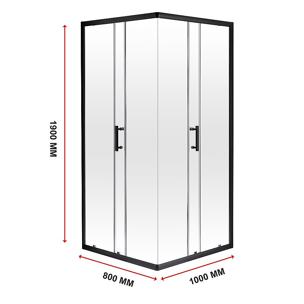 800 x 1000mm Sliding Door Nano Safety Glass Shower Screen By Della Francesca - image8