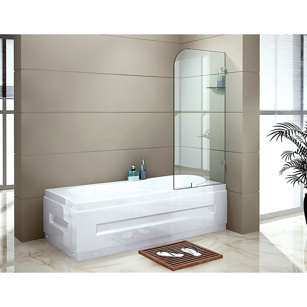 700 x 1450mm Frameless Bath Panel 10mm Glass Shower Screen By Della Francesca - image4