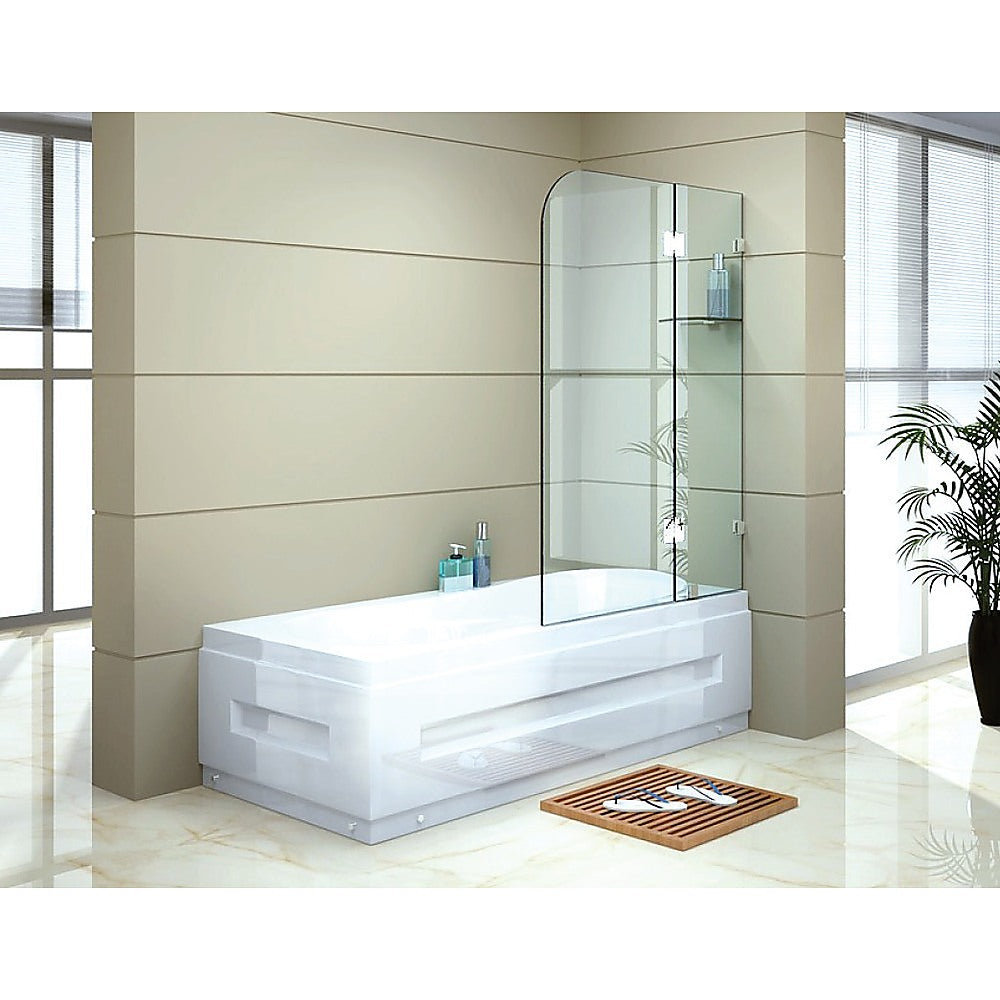 1200 x 1450mm Frameless Bath Panel 10mm Glass Shower Screen By Della Francesca - image4