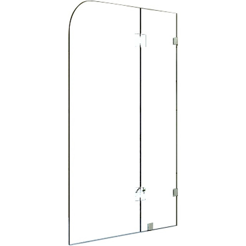 1200 x 1450mm Frameless Bath Panel 10mm Glass Shower Screen By Della Francesca - image2