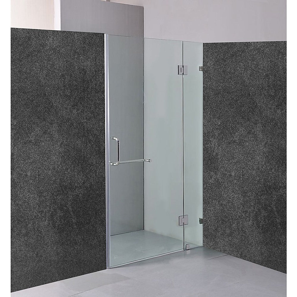 100 x 200cm Wall to Wall Frameless Shower Screen 10mm Glass By Della Francesca - image3