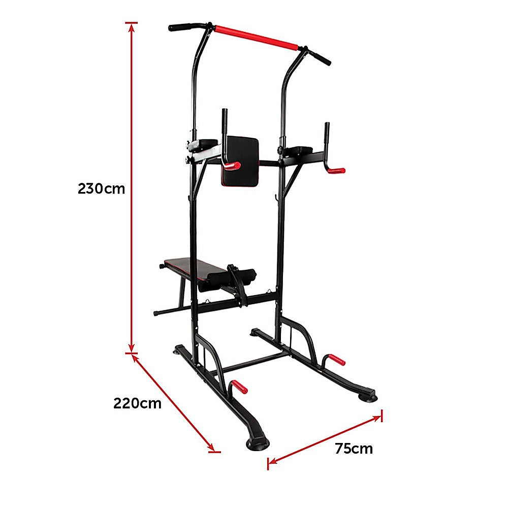 Power Tower Pull Up Weight Bench Dip Multi Station Chin Up Home Gym Equipment - image8