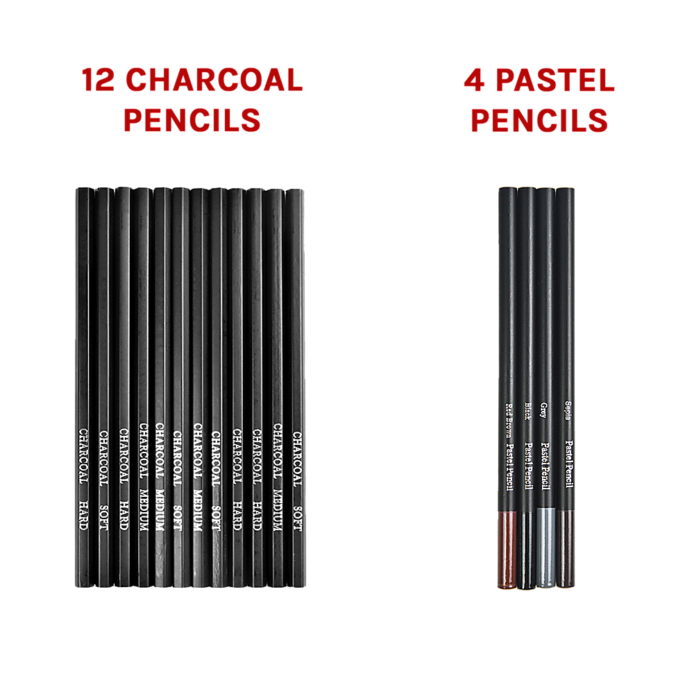 Art Sketch Pencils Oil Drawing Colouring Graphite Charcoal Pencil Set 72pcs/set - image6