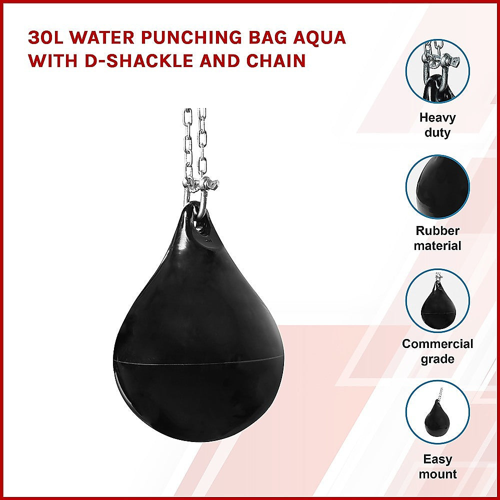 30L Water Punching Bag Aqua with D-Shackle and Chain - image3