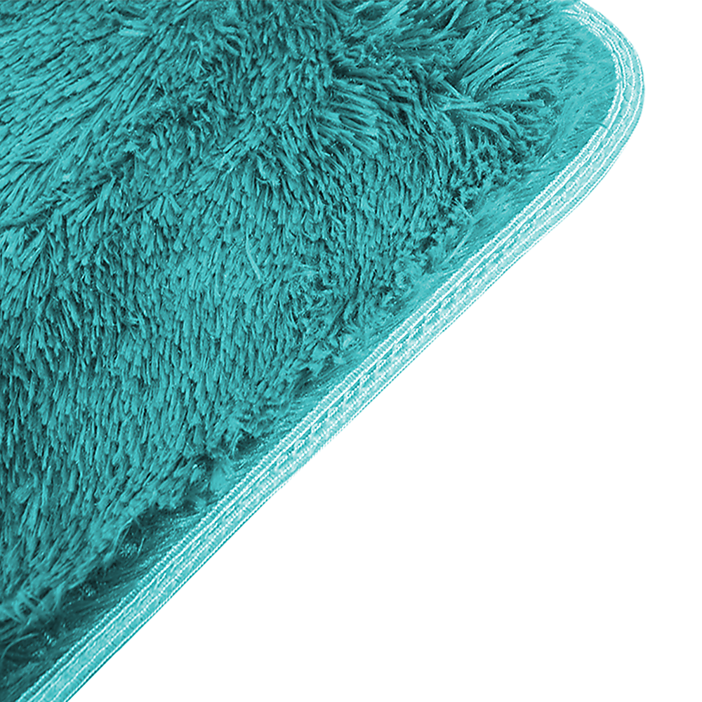 230x200cm Floor Rugs Large Shaggy Rug Area Carpet Bedroom Living Room Mat - Turquoise - image4