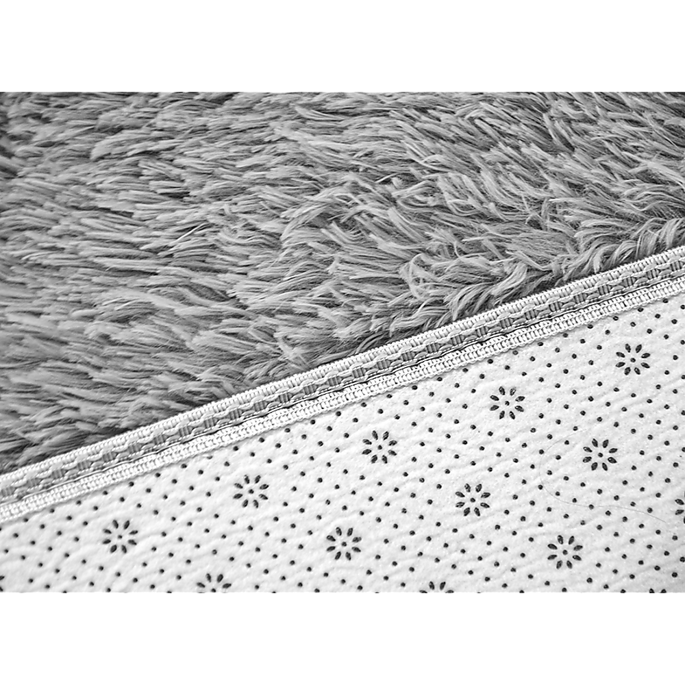 200x140cm Floor Rugs Large Shaggy Rug Area Carpet Bedroom Living Room Mat - Grey - image7