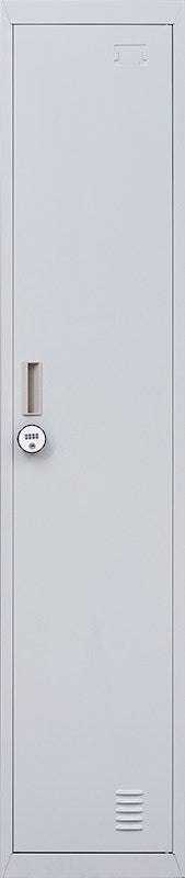 4-Digit Combination Lock One-Door Office Gym Shed Clothing Locker Cabinet Grey - image3