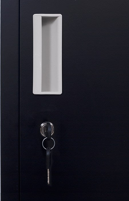 Standard Lock  One-Door Office Gym Shed Clothing Locker Cabinet Black - image4