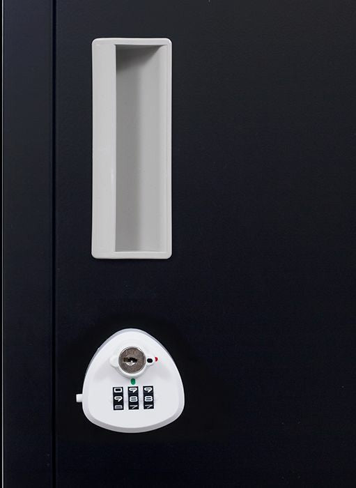3-digit Combination Lock 4 Door Locker for Office Gym Black - image6