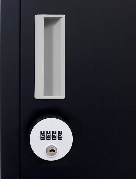 4-digit Combination Lock 4 Door Locker for Office Gym Black - image6