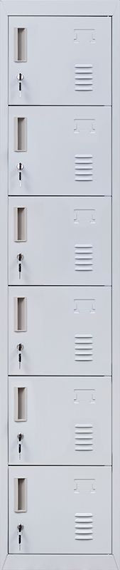 Standard Lock 6-Door Locker for Office Gym Shed School Home Storage Grey - image4