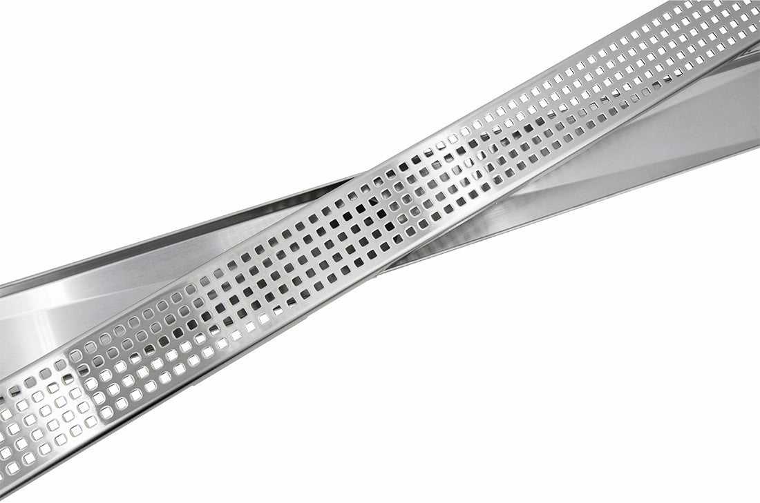 800mm Bathroom Shower Stainless Steel Grate Drain with Centre Outlet Floor Waste - image3