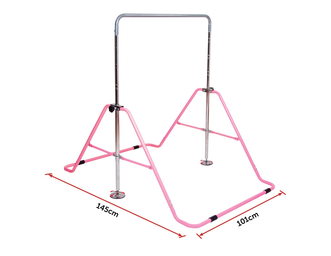 Kids Gymnastics Bars Training Horizontal Bar Monkey Kip Bar Pink - image2