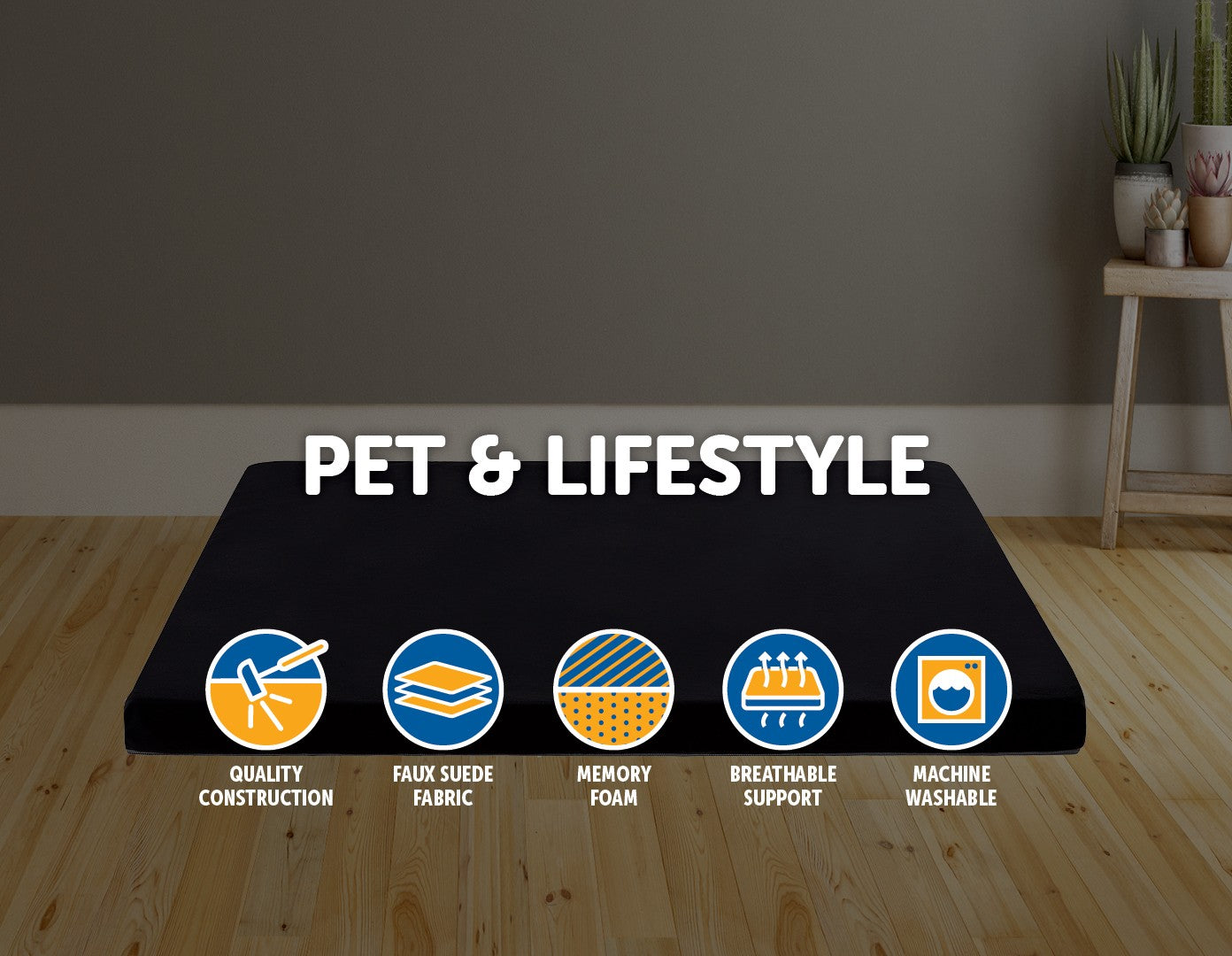 110CM XL Pet Bed Mattress Dog Cat Memory Foam Pad Mat Cushion - image8