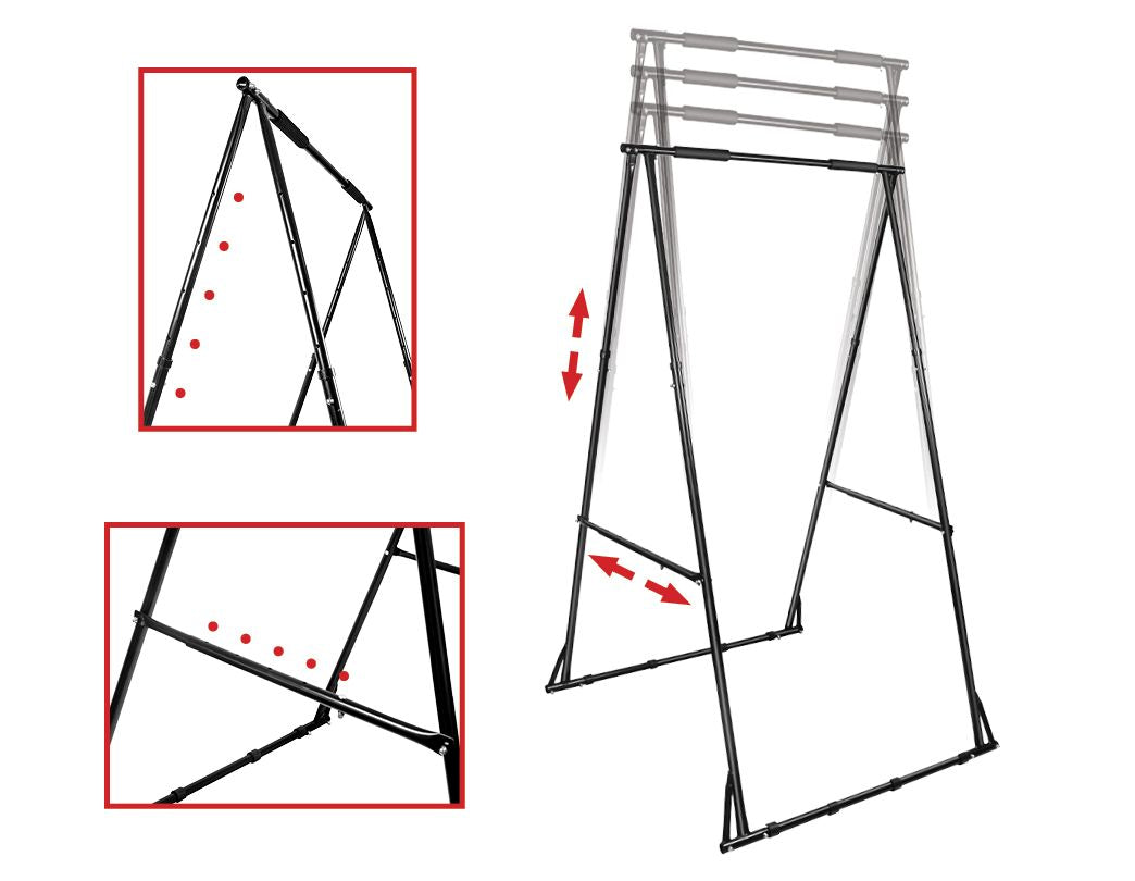 Pull-up Bar Free Standing Pull up Stand Sturdy Frame Indoor Pull Ups Machine - image5