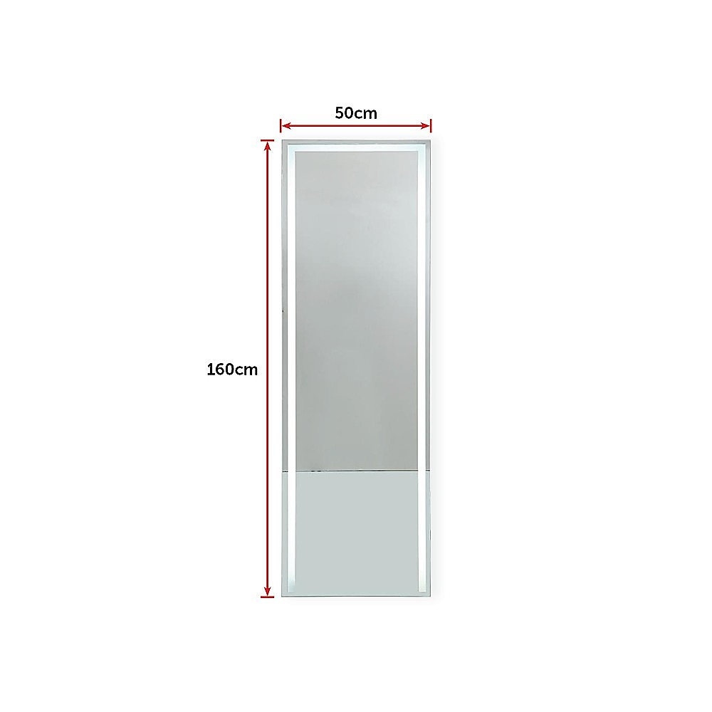 LED Full Length Mirror Standing Floor Makeup Wall Light Mirror 1.6M - image4