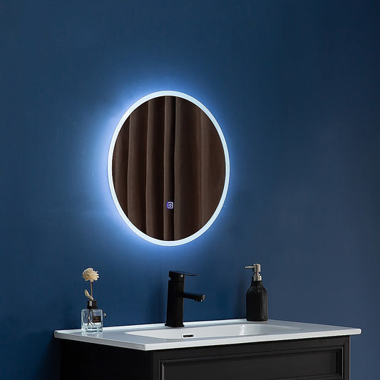 90cm LED Wall Mirror Bathroom Mirrors Light Round - image1