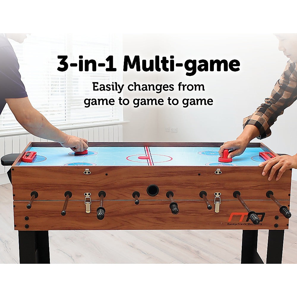 4FT 3-in-1 Games Foosball Soccer Hockey Pool Table Table - image6