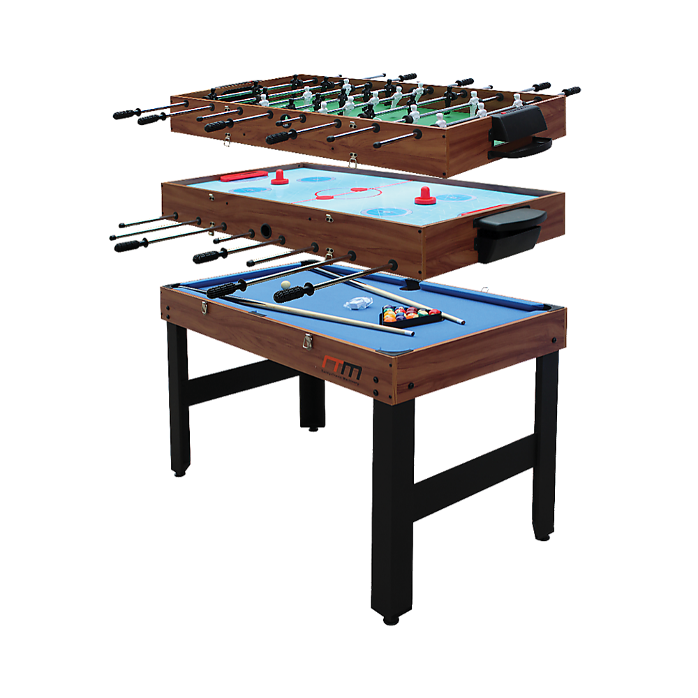 4FT 3-in-1 Games Foosball Soccer Hockey Pool Table Table - image1