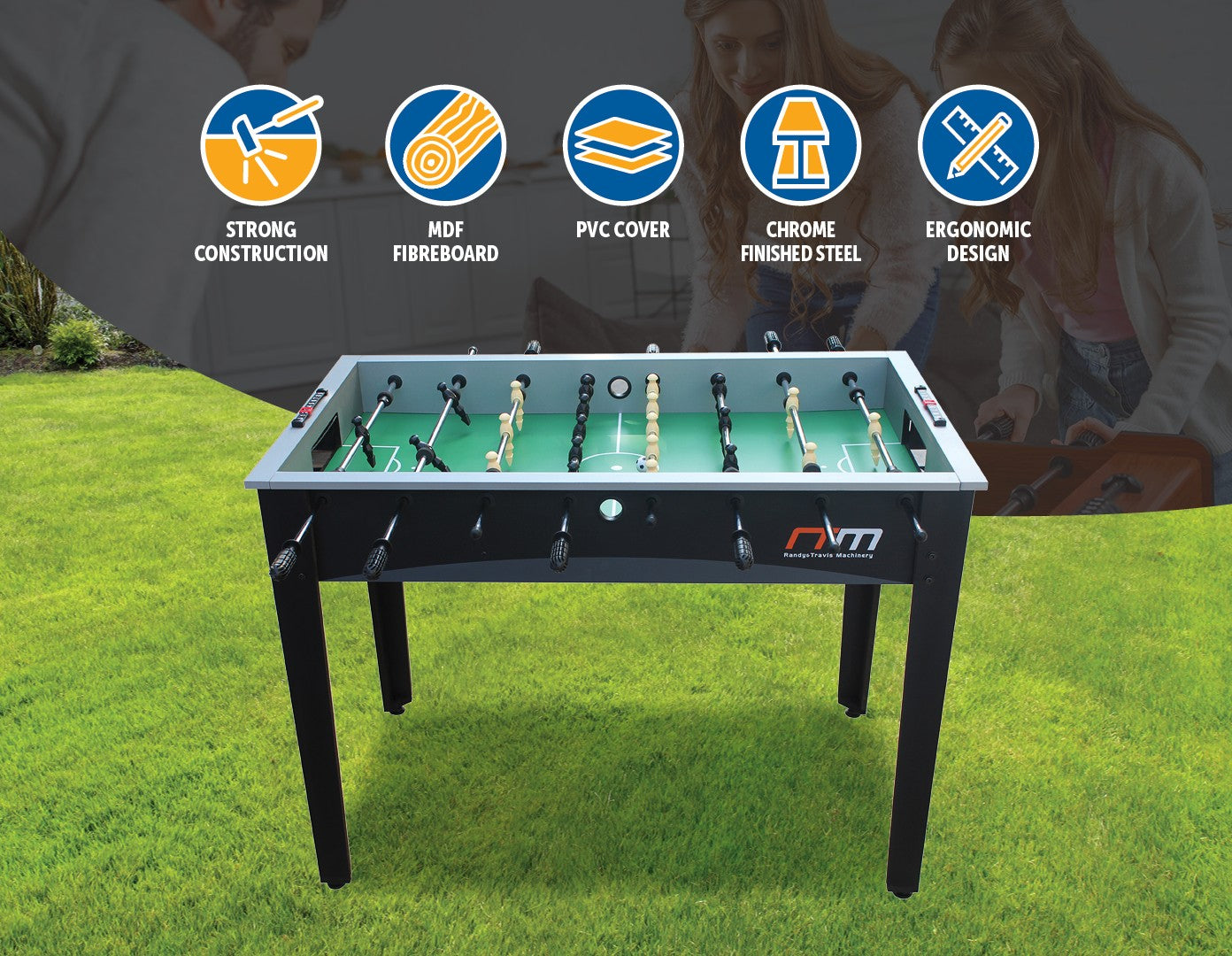 Foosball Soccer Table 4FT Tables Football Game Home Party Gift - image7