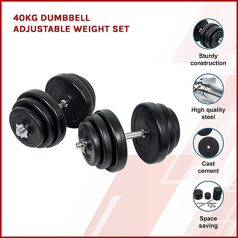 40KG Dumbbell Adjustable Weight Set - image3